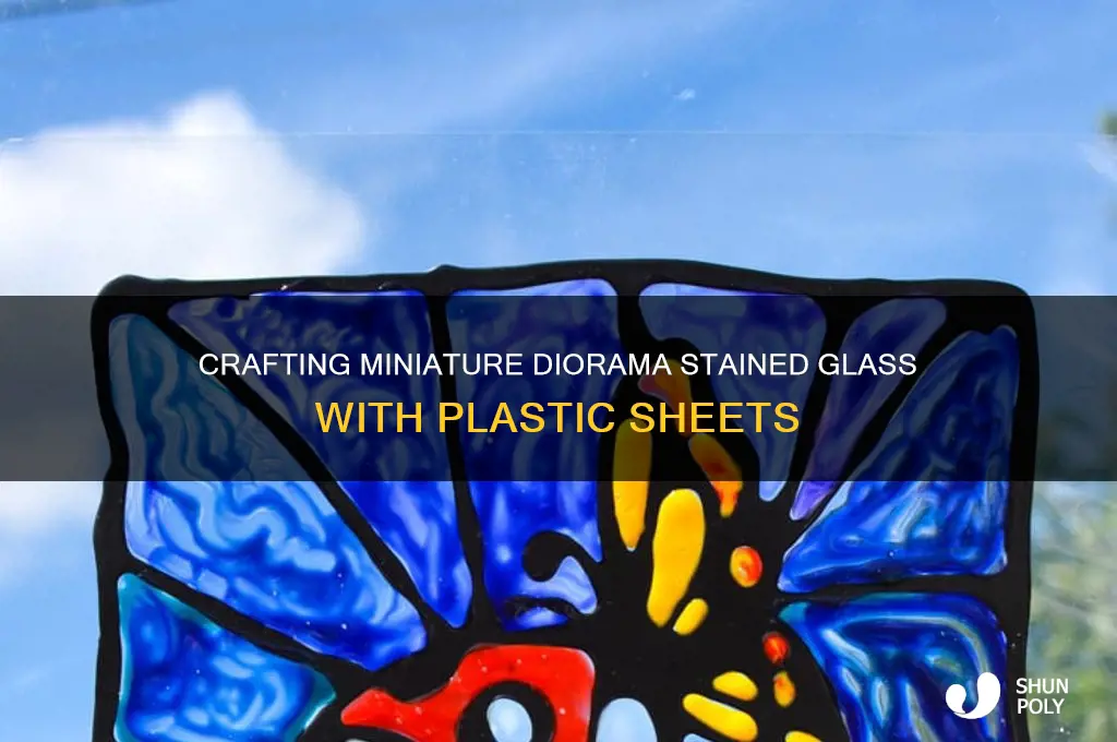 how to make plastic stained glass for miniature diorama