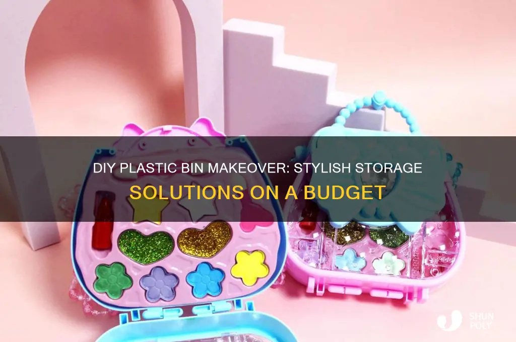 how to make plastic storage bin look nice diy