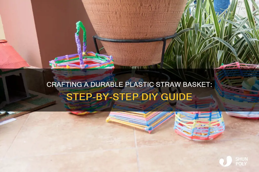 how to make plastic straw basket