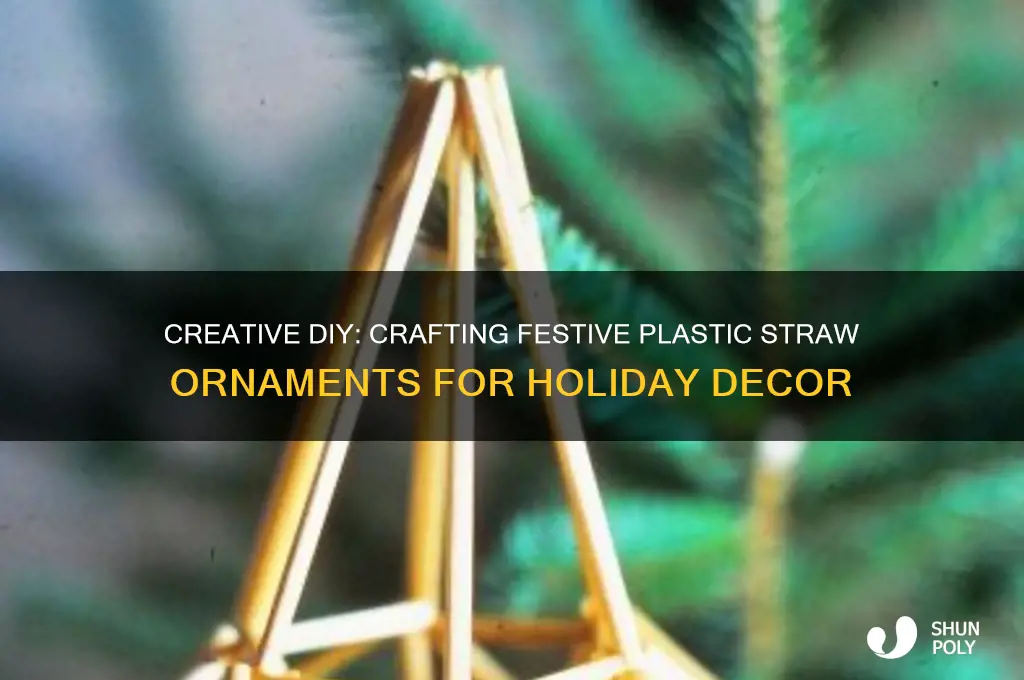 how to make plastic straw ornaments