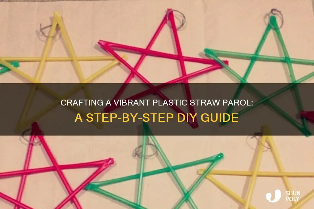 how to make plastic straw parol