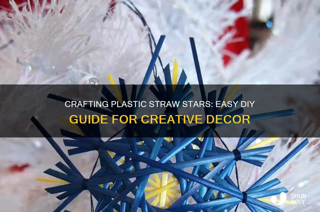 how to make plastic straw stars