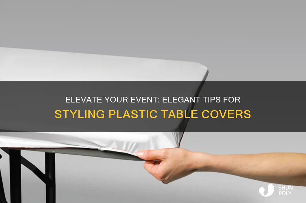 how to make plastic table covers look elegant