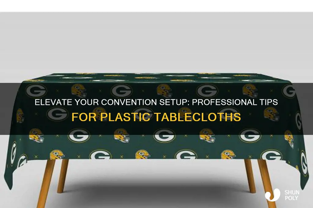 how to make plastic tablecloths look professional for a convention