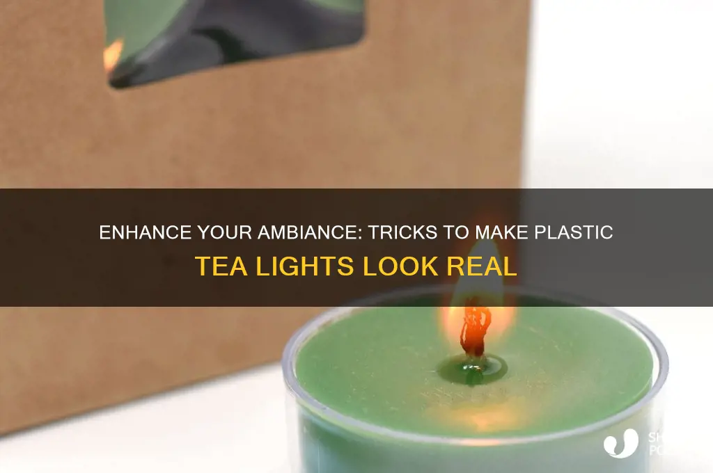 how to make plastic tea lights look real