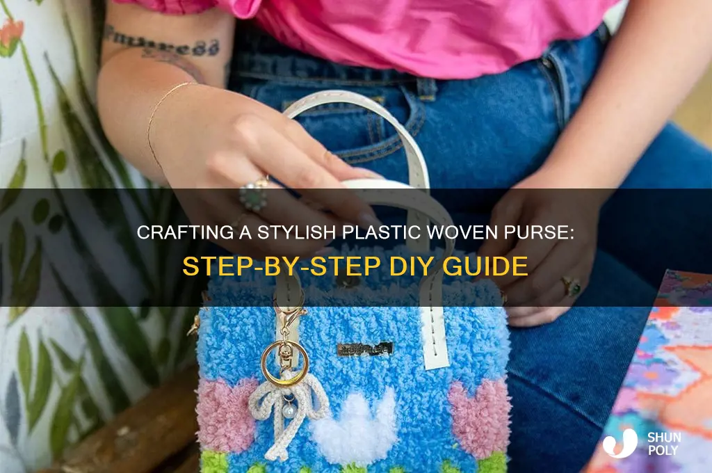 how to make plastic woven purse