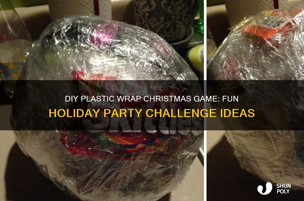how to make plastic wrap christmas game