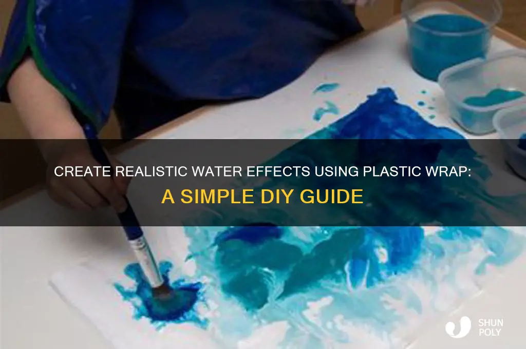 how to make plastic wrap look like water
