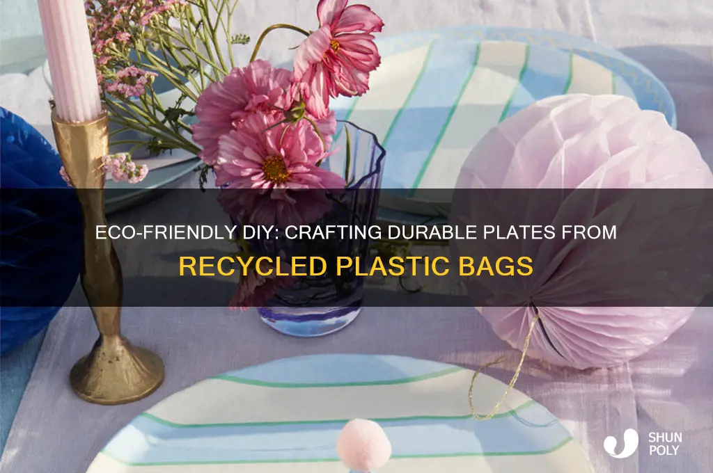 how to make plates from plastic bags