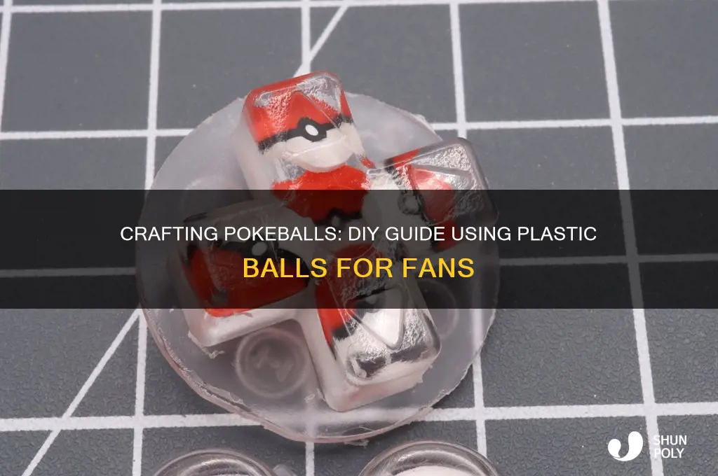 how to make pokeball with plastic ball