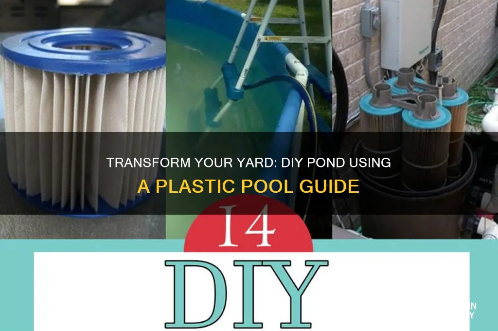 how to make pond with plastic pool