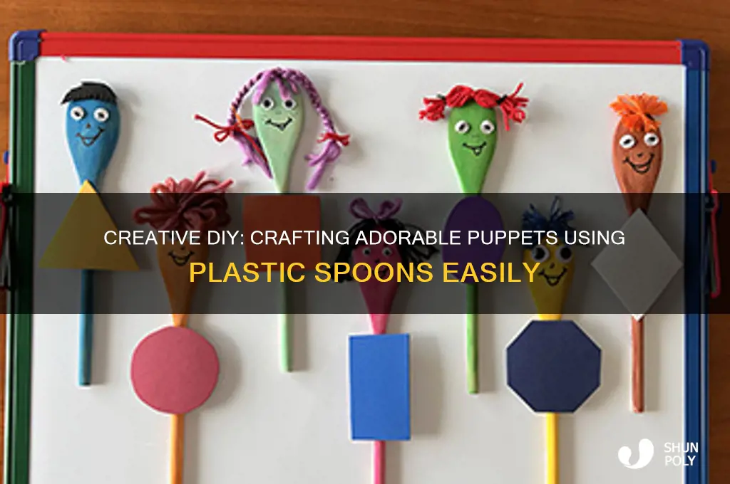 how to make puppet with plastic spoon