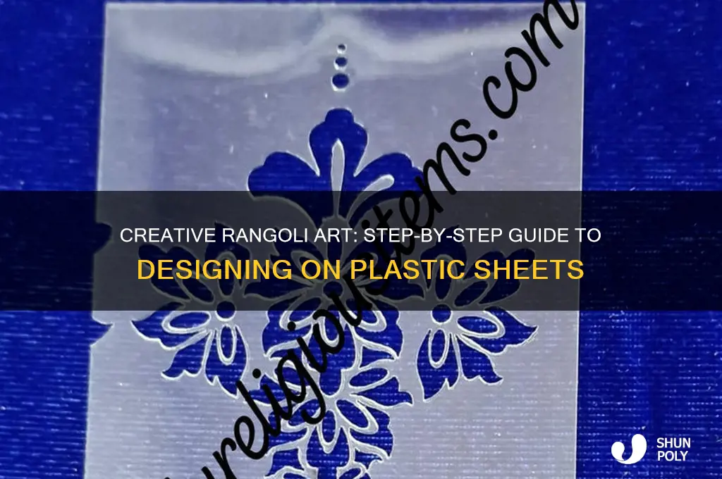 how to make rangoli on plastic sheet