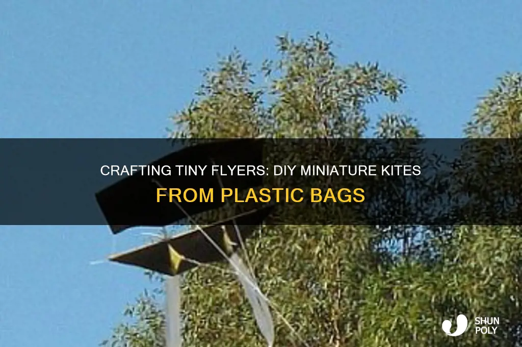 how to make real miniature flying kites with plastic bags