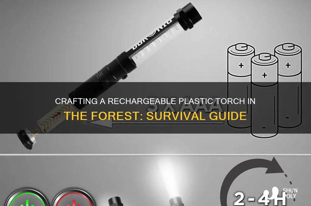 how to make recharable plastic torch in the forest