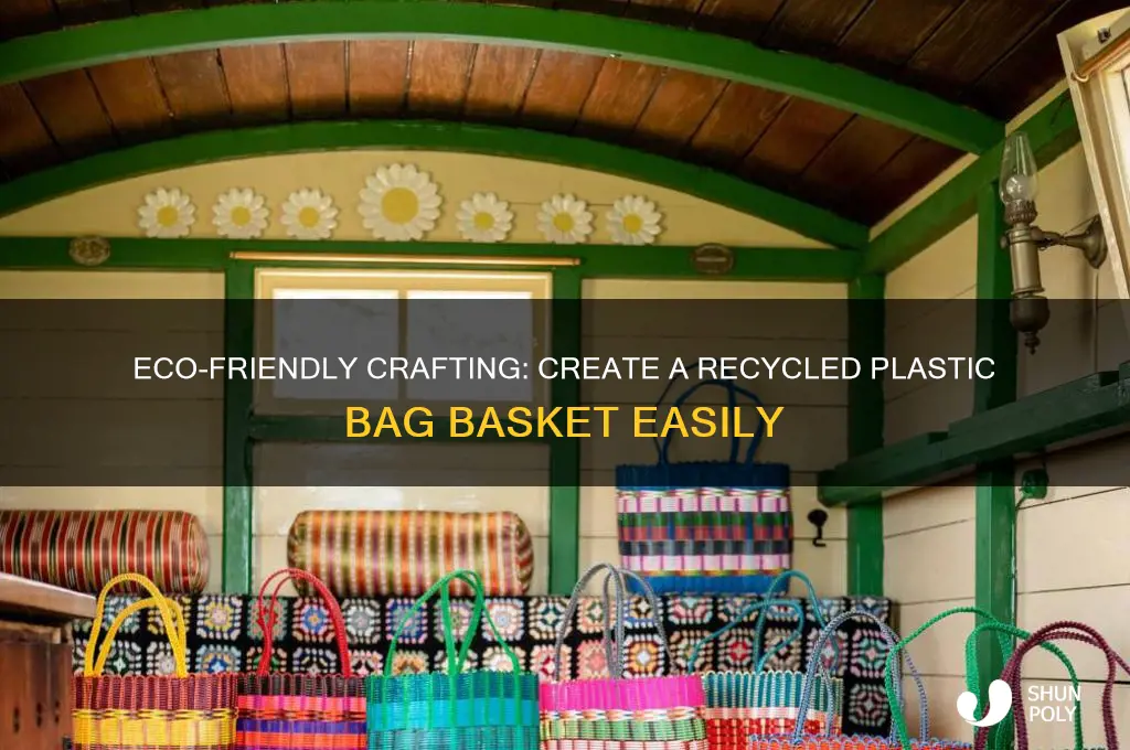 how to make recycled plastic bag basket