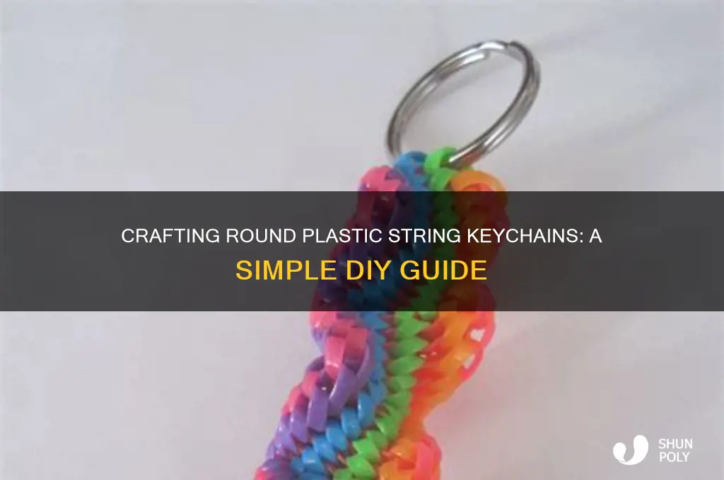 how to make round plastic string keychains