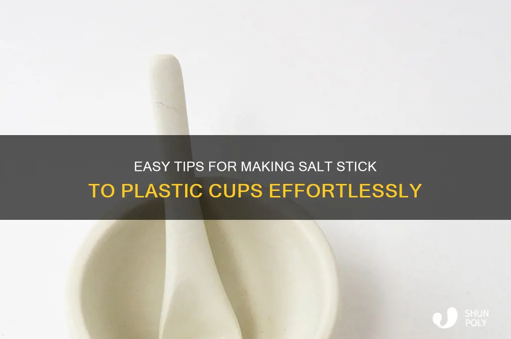 how to make salt stick to plastic cups