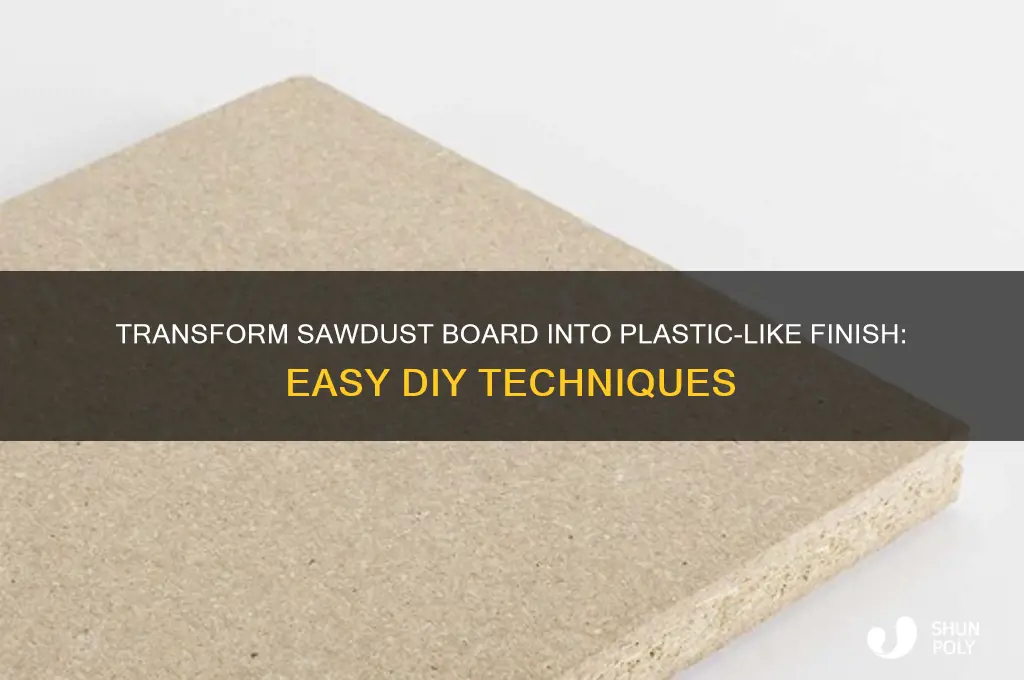 how to make sawdust board look like plastic