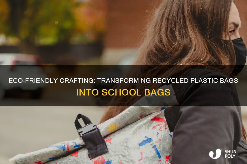 how to make school bags with recycled plastic bags