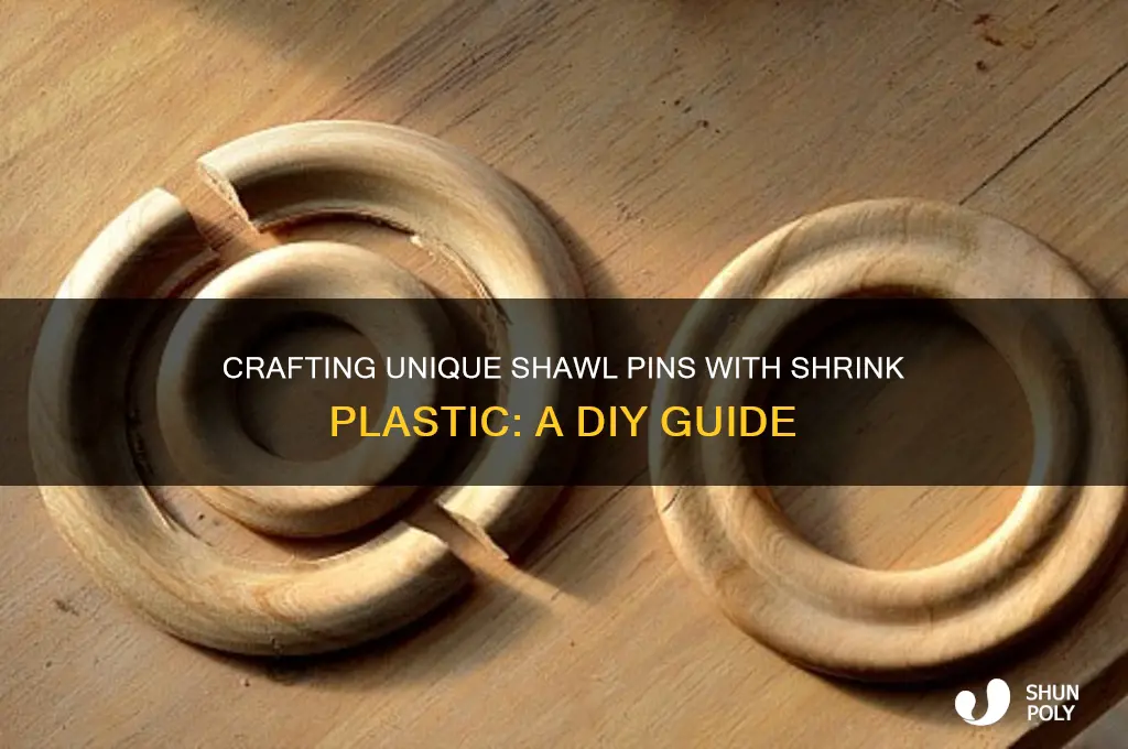 how to make shawl pins out of shrink plastic