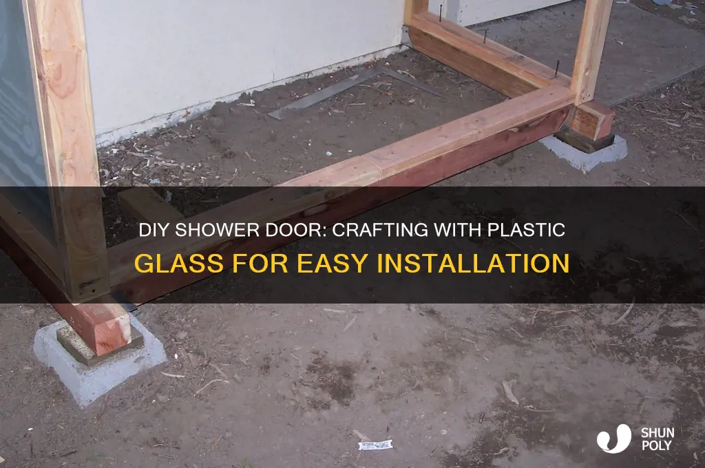 how to make shower door from plastic glass