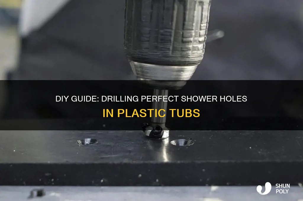 how to make shower holes on plastic tub