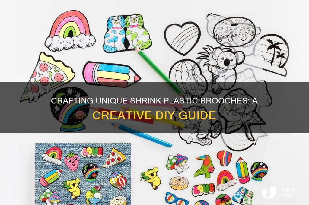 how to make shrink plastic brooches