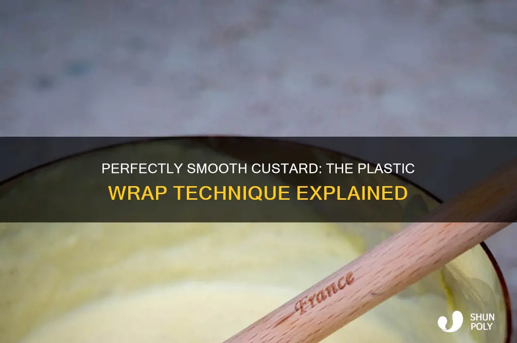 how to make smooth custard with plastic wrap