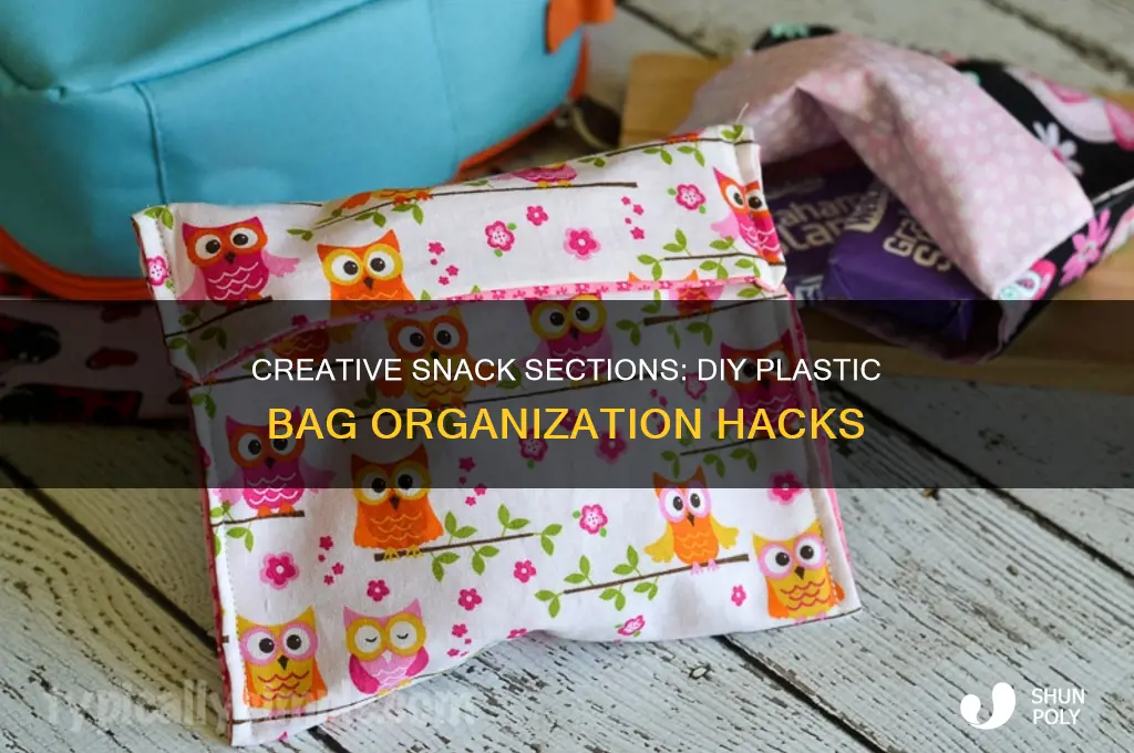 how to make snack sections on a plastic bag