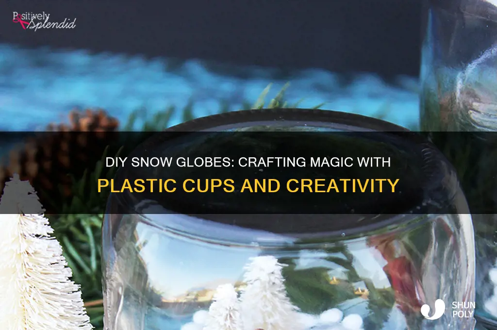 how to make snow globes with plastic cups
