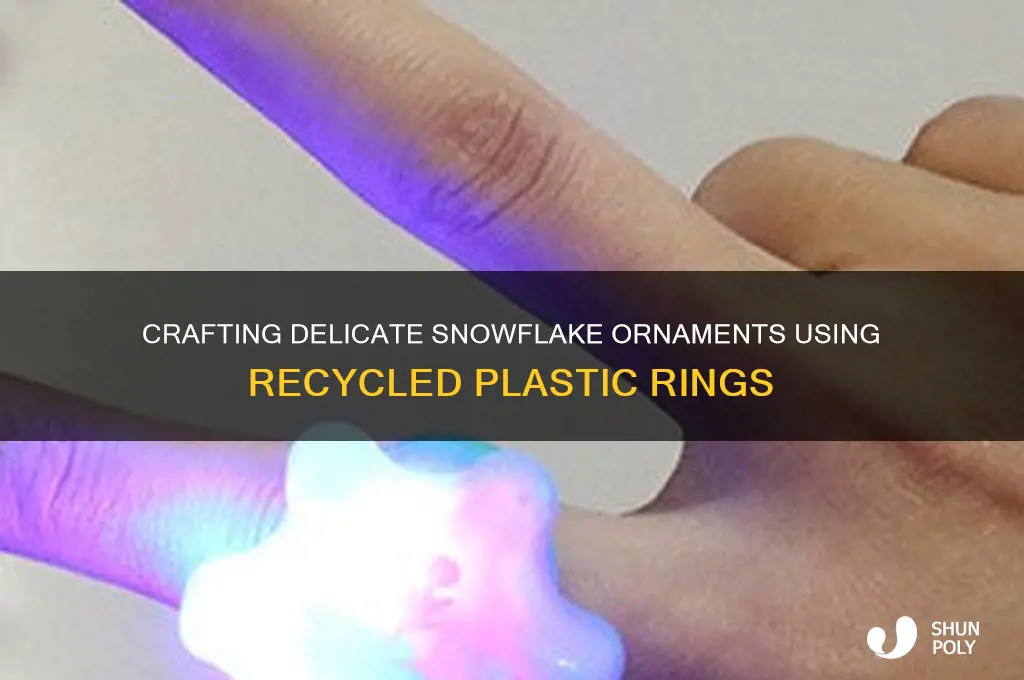 how to make snowflakes out of plastic rings