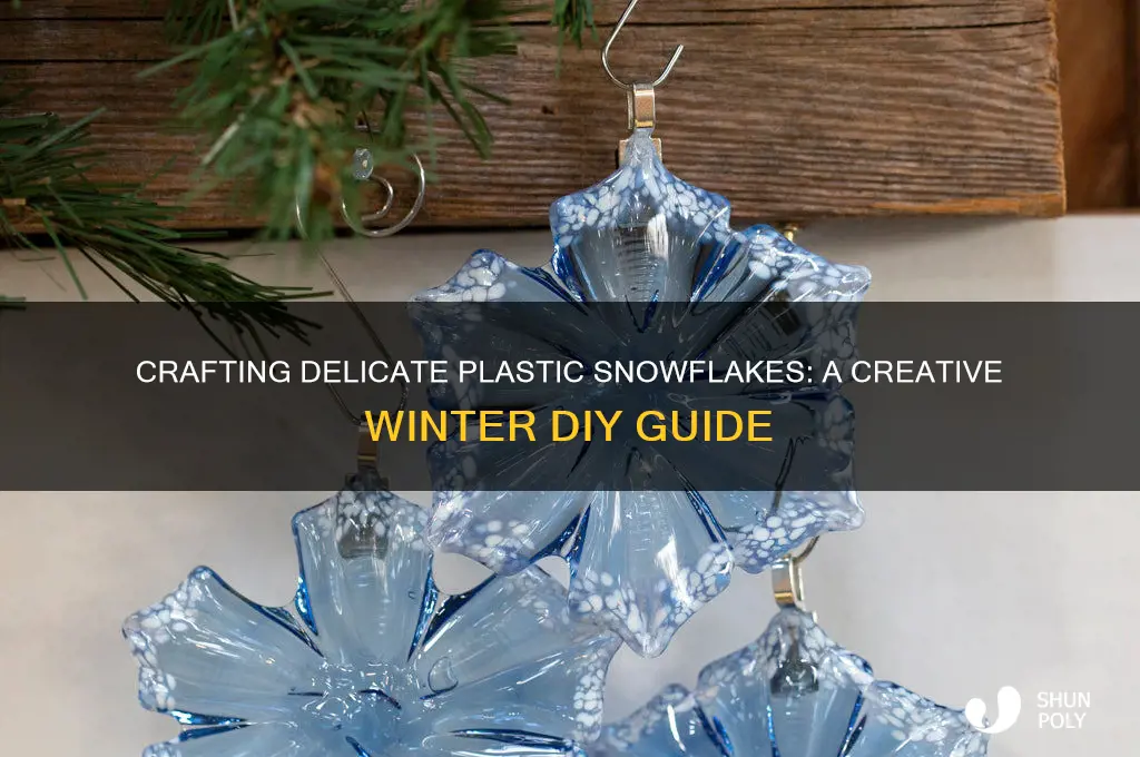 how to make snowflakes with plastic