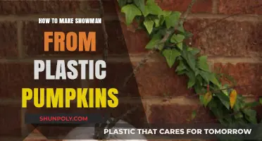 Creative Snowman Craft: Transforming Plastic Pumpkins into Winter Wonders
