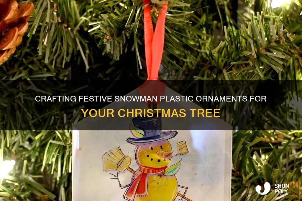 how to make snowman plastic ornaments for christmas