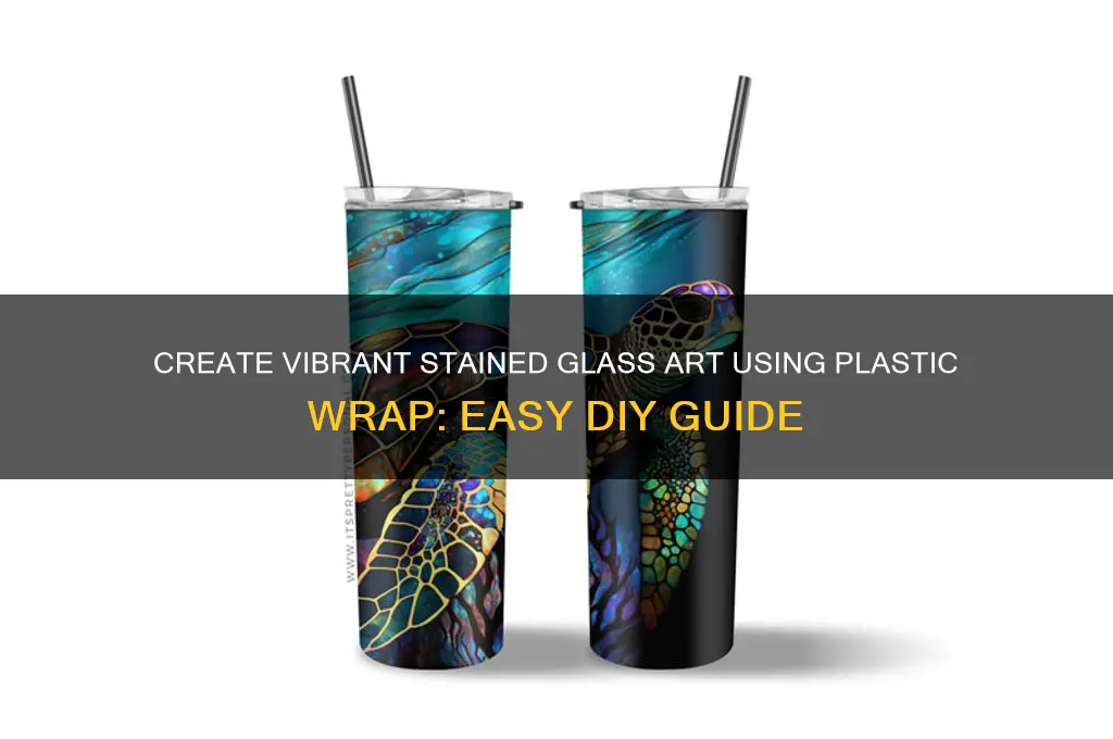 how to make stained glass plastic wrap