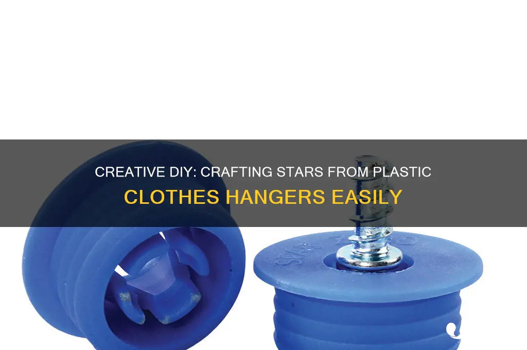 how to make star from plastic clothes hangers