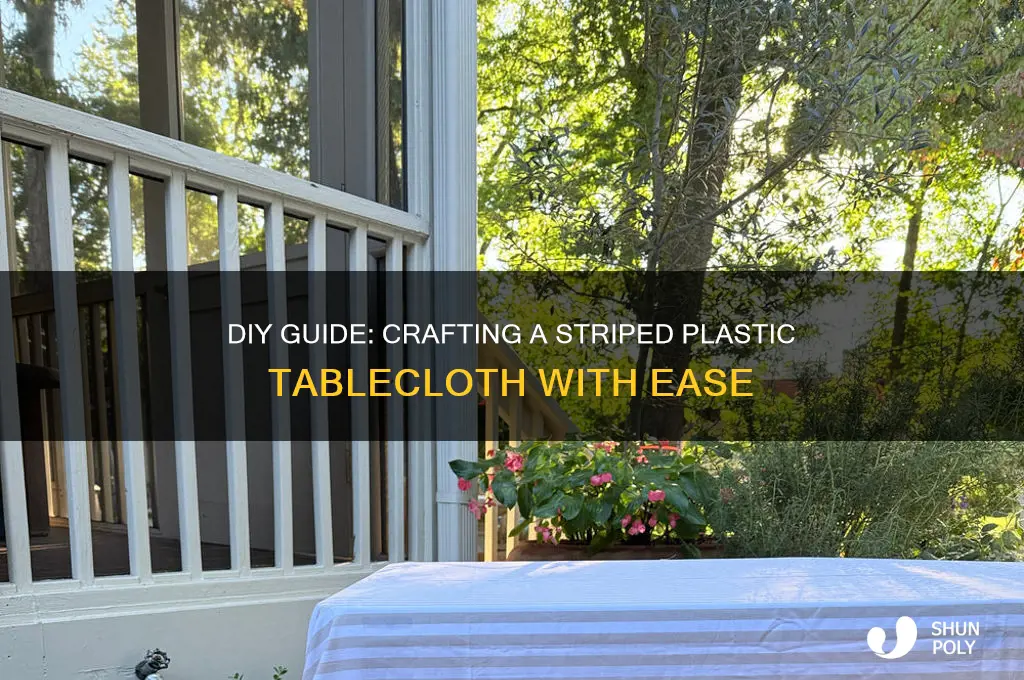 how to make strip plastic table cloth