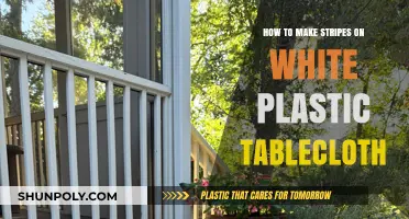 DIY Striped Tablecloth: Easy Steps to Paint White Plastic with Stripes