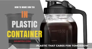 Brewing Sun Tea in Plastic Containers: A Simple Guide