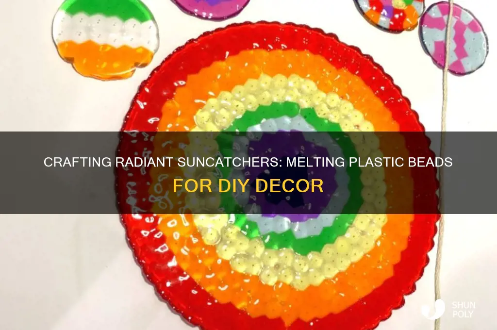 how to make suncatchers by melting plastic beads