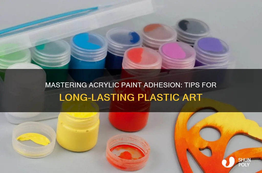 how to make sure acrylic paint stays on plastic