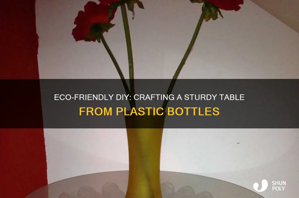 how to make table from plastic bottles