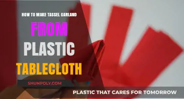 DIY Tassel Garland: Upcycle Plastic Tablecloths for Festive Decor
