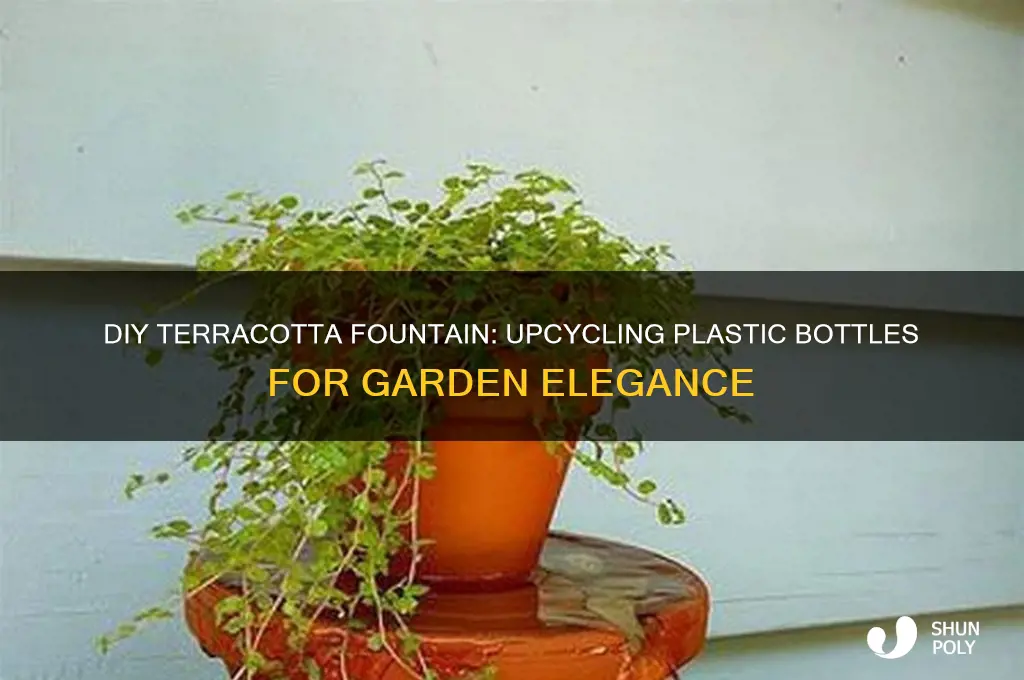 how to make terracotta fountain with plastic bottles