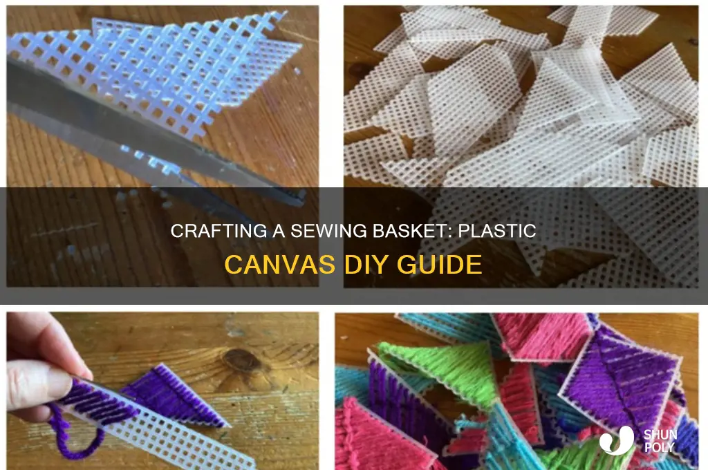 how to make the sewing basket with plastic canvas directions