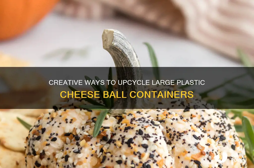 how to make things out of big plastic cheeseball containers