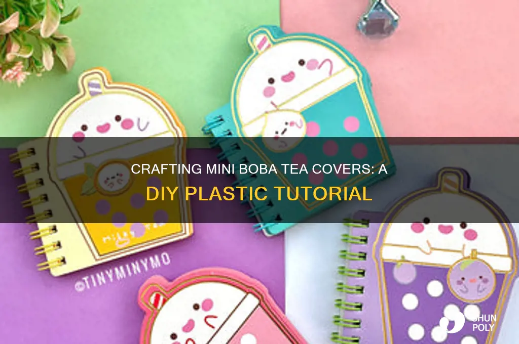 how to make tiny plastic boba tea cover