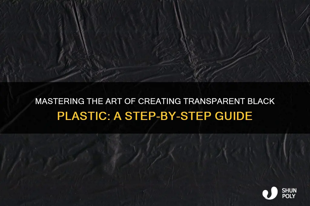 how to make transparent black plastic
