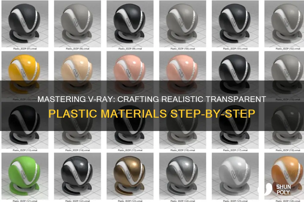 how to make transparent plastic material in vray